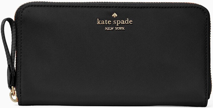 Kate Spade Staci Large Zip Around Continental Wallet White Black