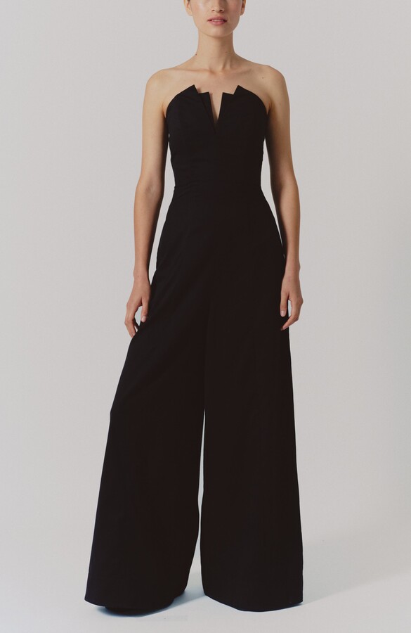 De Loreta Tabio Strapless Cotton Jumpsuit