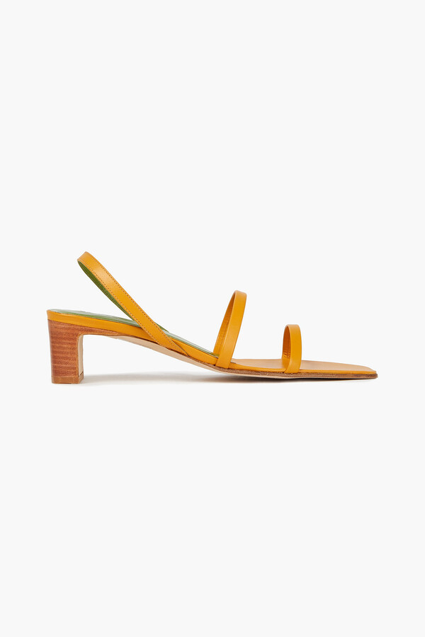 yellow slingback sandals