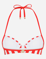 Thumbnail for your product : Dolce & Gabbana Striped push-up bikini top