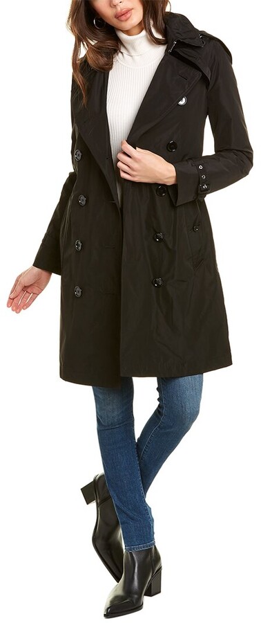 Burberry Hooded Trench Coat Women | ShopStyle