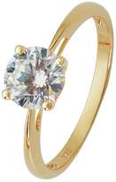Thumbnail for your product : Revere 9ct Gold 1ct Look Cubic Zirconia Solitaire Ring