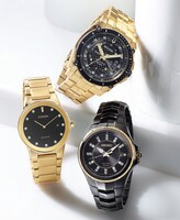 Thumbnail for your product : Bulova Men's Precisionist Diamond-Accent Gold-Tone Stainless Steel Bracelet Watch 46.5mm