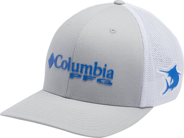 Men's Columbia Navy Auburn Tigers PFG Tonal Fish Flag Flex Hat