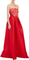 Thumbnail for your product : Monique Lhuillier Gazar Strapless Ballgown-Red