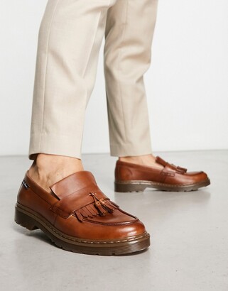 Ben Sherman leather chunky tassel loafers in tan - ShopStyle