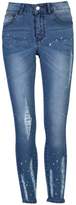 Thumbnail for your product : boohoo Petite Loren Distressed Paint Skinny Jeans