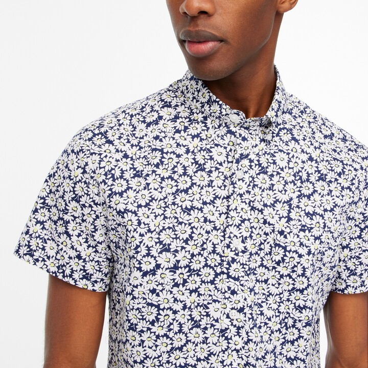 Portret feedback optellen J.Crew Short-sleeve floral-print slim casual shirt - ShopStyle