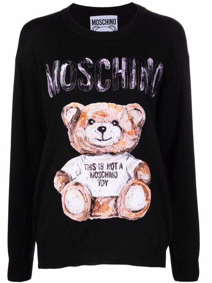 black teddy bear sweater