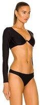 Thumbnail for your product : JADE SWIM Eden Long Sleeve Bikini Top in Black