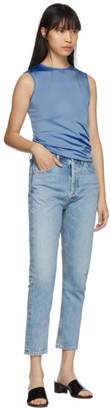 AGOLDE Blue Riley High Rise Straight Crop Jeans