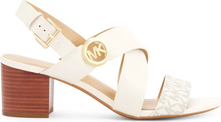 Michael Kors Vera logo-plaque leather sandals