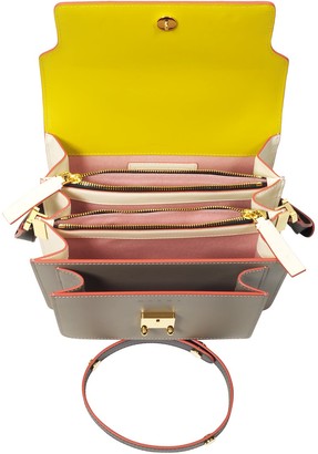 Marni Color-block Smooth Calf Leather Trunk Bag