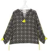 Thumbnail for your product : Douuod Kids TEEN tasselled floral blouse
