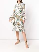 Thumbnail for your product : Tory Burch long-sleeve print midi dress