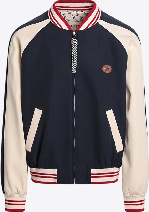 Valentino Wool VLogo Bomber Jacket