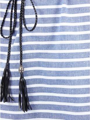 M&Co Izabel striped zip front shift dress