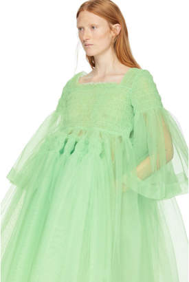 Molly Goddard Green Pearl Dress