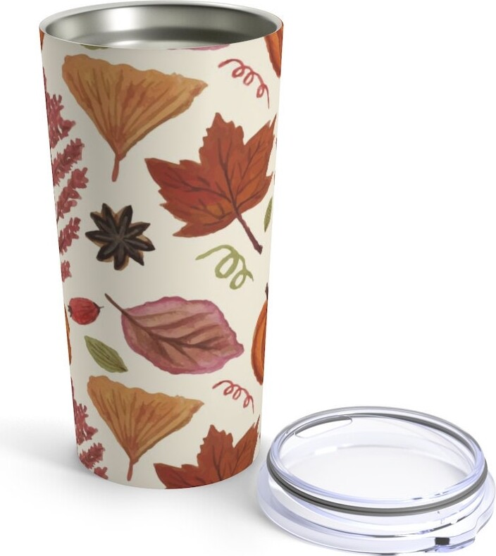 Autumn Leaves & Pumpkins Tumbler 20Oz, Fall Coffee Tumbler, Cute Gift,  Travel - ShopStyle