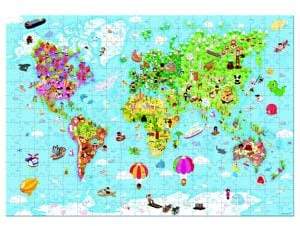 Janod World Map Puzzle & Suitcase
