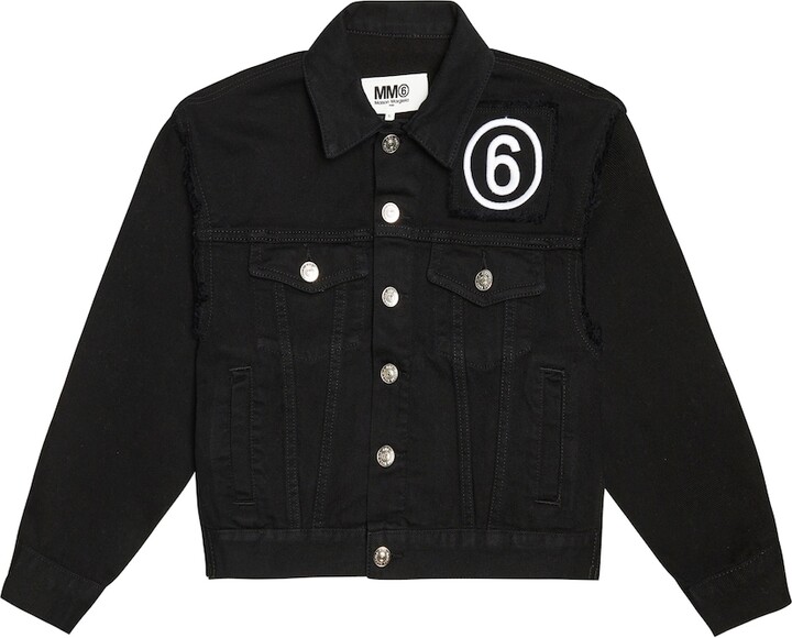 MM6 MAISON MARGIELA Kids Logo embroidered denim jacket
