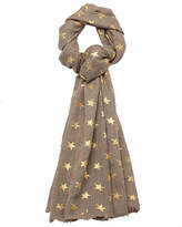 Thumbnail for your product : Cielshop Wrap, Pashmina, Natural Colour Silver Or Gold Stars