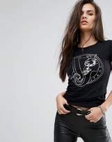 Versace Jeans - T-shirt avec logo et dtail mtallis
