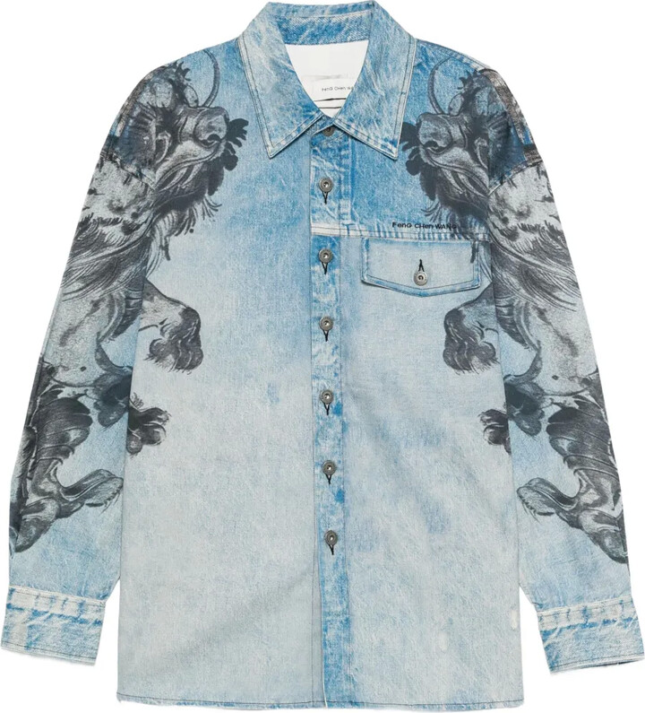 Feng Chen Wang Graphic Pocketed Shirt