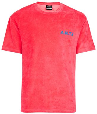 Antioch Red Oversized Velour T-Shirt*