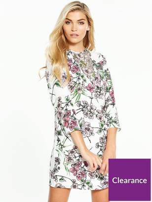 Very Printed Lace Insert Dress
