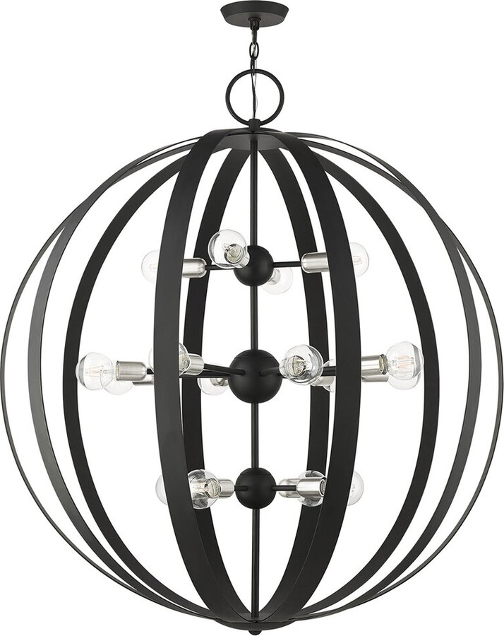 Livex Lighting Modesto Black 16 Light Chandelier