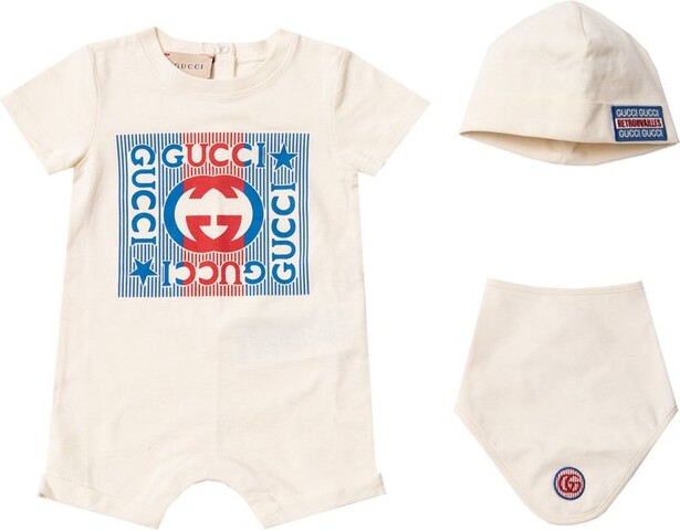 Gucci Children Logo Printed Short-Sleeved Baby Set - ShopStyle Bibs & Burp  Cloths
