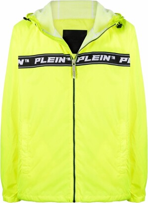 Philipp Plein Logo-Tape Hooded Lightweight Jacket