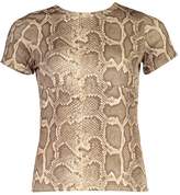 Thumbnail for your product : boohoo Snake Print Cap Sleeve T-Shirt