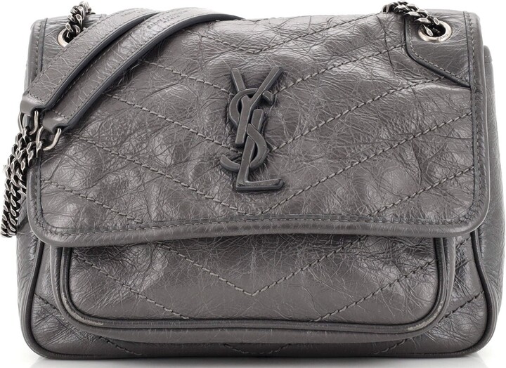 Saint Laurent Niki Chain Flap Bag Matelasse Chevron Leather Baby - ShopStyle