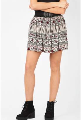 Select Fashion Ethnic Corset Belt Mini Skirt