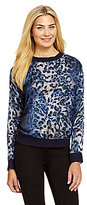 Thumbnail for your product : Vince Camuto Leopard-Print Sweatshirt