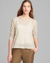 Thumbnail for your product : Eileen Fisher Striped Box Sweater