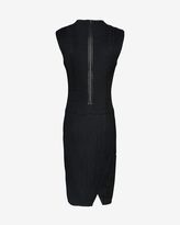 Thumbnail for your product : Helmut Lang Trance Frame Leather Detail Textured Dress