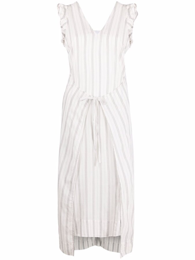 ganni tie front dress