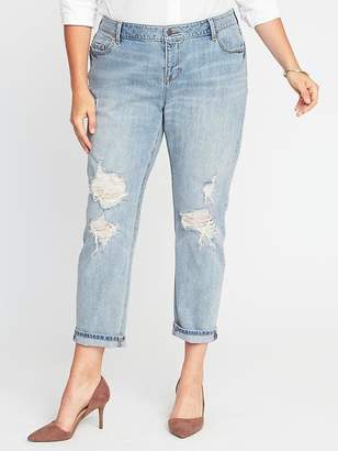 Old Navy Mid-Rise Plus-Size Boyfriend Skinny Distressed Jeans