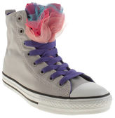 Thumbnail for your product : Converse light grey all star party hi girls youth