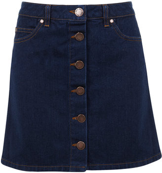 Miss Selfridge Button through a-line skirt