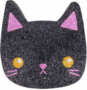 Sparkles Home Black Cat Shaped Rhinestone Pillow