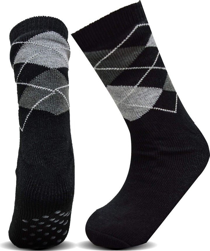 Mens Thermal Socks Extra Thick Warm Sherpa Fleece Griper Sock Size 6-11 4.7 Tog 