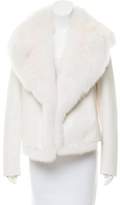 Thumbnail for your product : Cushnie Fox Fur Trimmed Coated Jacket