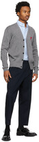 Thumbnail for your product : Ami Alexandre Mattiussi Navy Cropped Elasticized Waist Trousers