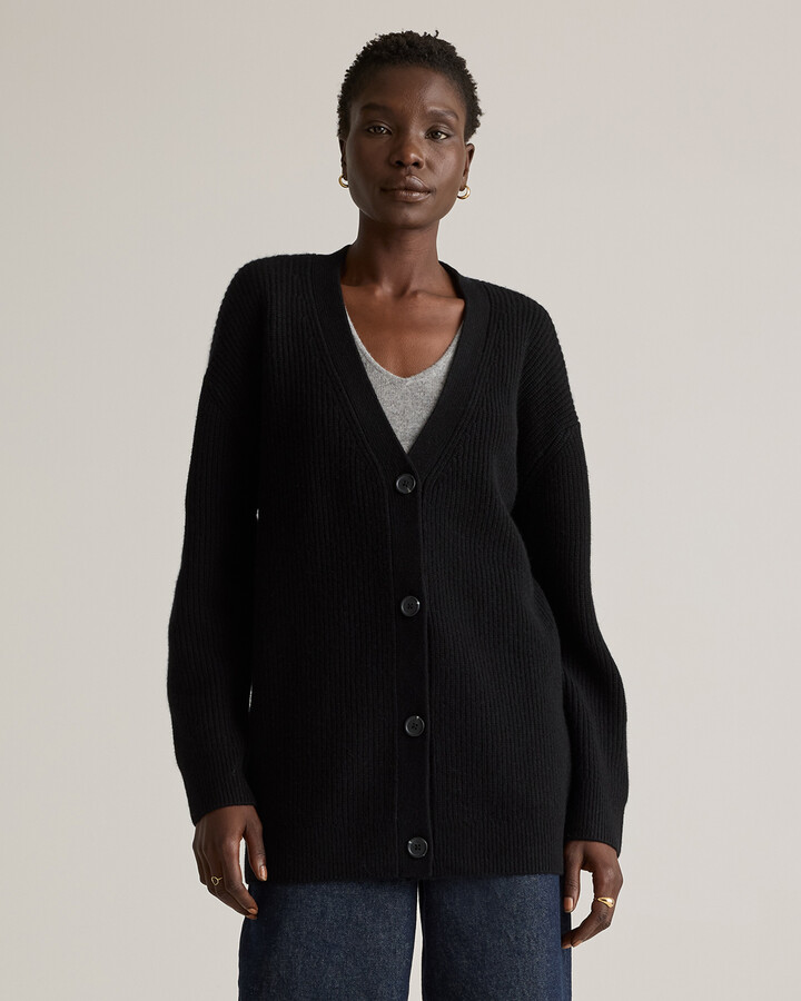 Black Boyfriend Cardigan ShopStyle