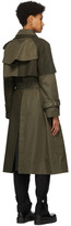 Thumbnail for your product : Sacai Khaki Gabardine Two-Tone Trench Coat