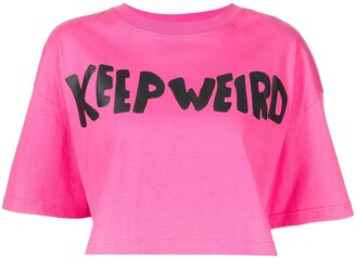 Izzue Keep Weird cropped T-shirt